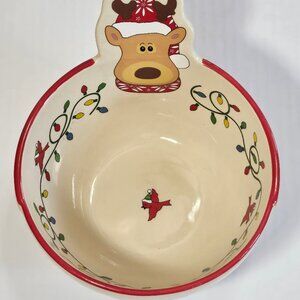 Temp-Tations by Tara Seasonal One Quart Season Reindeer Ovenware Bowl